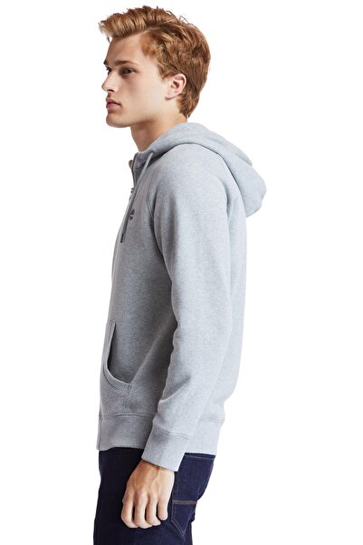 Timberland Men's Gray Exeter River Hooded Zipper Top