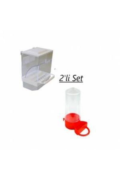 Can Petshop Budgie and Feeder with Smart Water Bowl - Set of 2