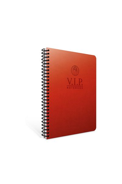 Gıpta Vip 17x24 140 ورقة غطاء جلدي حلزوني (1083) مربع أحمر