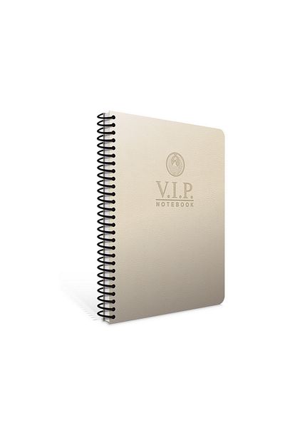 Gıpta Vip 17x24 140 coli Copertă din piele Caiet cu spirală (1083) Cremă în carouri