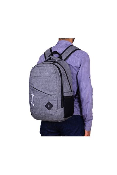Strong Bag Unisex Γκρι Σχολική Τσάντα Καθημερινή Τσάντα Ταξιδίου 202