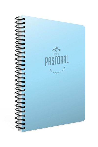 Gıpta Pastoral 17x24 60 de coli Caiet cu spirală cu copertă din plastic (3250) Blue Check