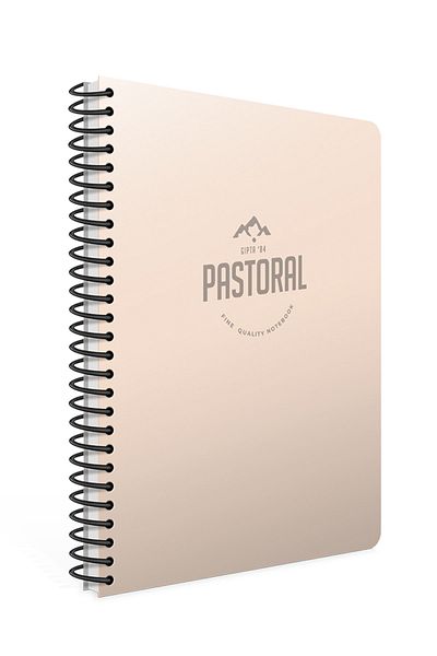 Gıpta Pastoral 17x24 60 Φύλλα Πλαστικό Κάλυμμα Σπιράλ Σημειωματάριο (3250) Καρό Χρώμα δέρματος
