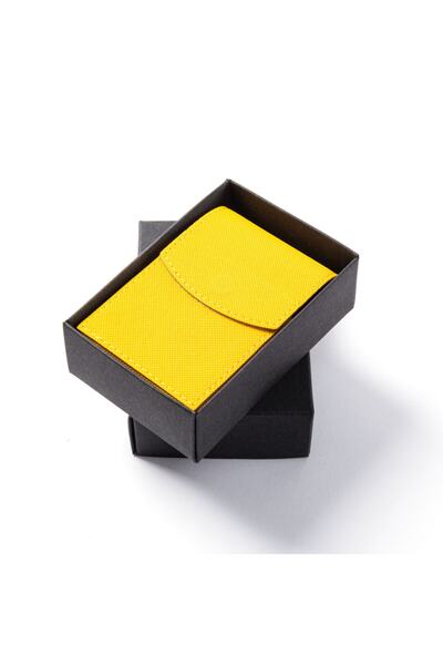 Papacasso Unisex Sarı Termo Deri Sigara Paketi Kılıfı