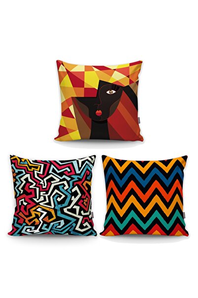 Realhomes Kubistički stil, šareni cik-cak i grafiti stil, moderni set od 3 de...