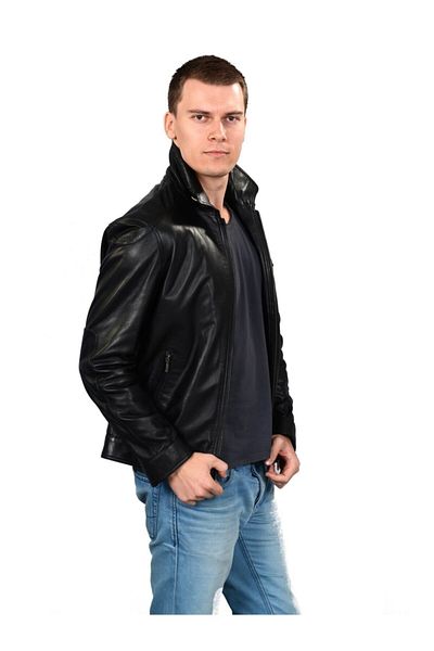 Hodore Men's Black Garnock Leather Jacket