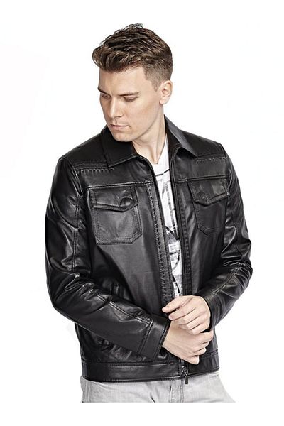 Hodore Men's Black Haden Leather Jacket