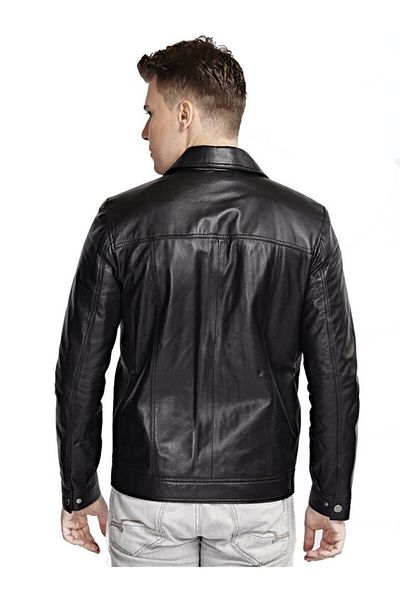 Hodore Men's Black Haden Leather Jacket