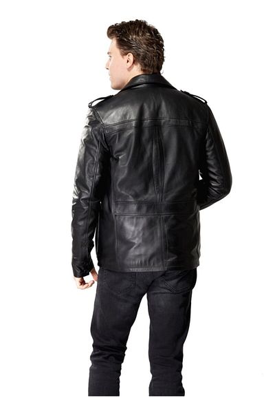 Hodore Black Men's Leather Jacket