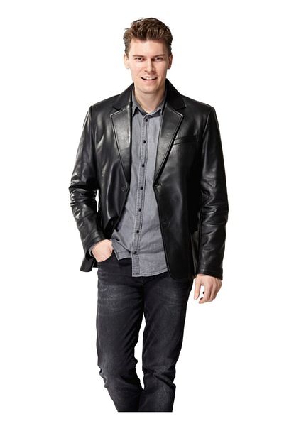 Hodore Black Men's Leather Jacket