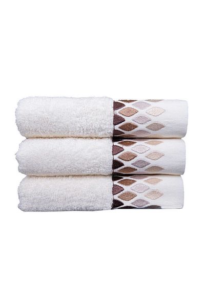 Minteks طقم مناشف رعوية 3 قطع 30x50 سم كريم نيبتون