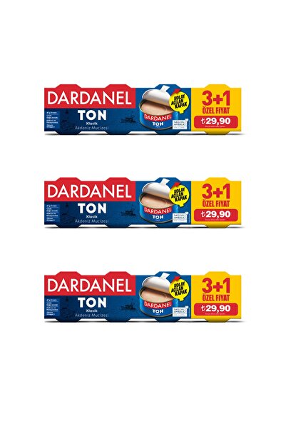 Dardanel 75 gr x 4 Ton Balığı (3+1) 3'lü Paket