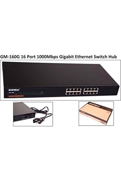 Everest Gm-160g 16 Port 1000mbps Gigabit Ethernet Switch