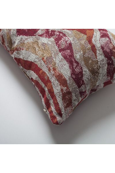 Fineroom Living " Rio " - Zebra Patterned Viscose Woven Throw Pillow 30x50 (Includes Inner Pillow)
