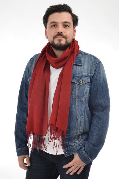 Dosimira Men's Cotton Fringed Scarf
