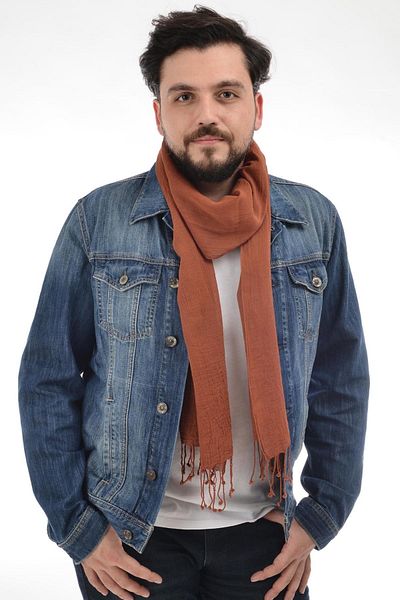 Dosimira Men's Cotton Fringed Scarf