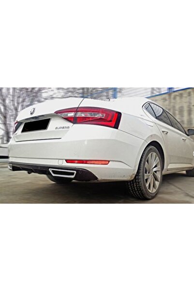 NamTuning Skoda Superb Mk3 2015 S Difüzör Sport +egzos Ucu (krom) P Black