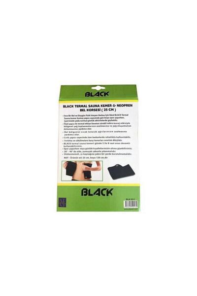 Povit Unisex Black Thermal Sauna Waist Corset 25 X 120 cm