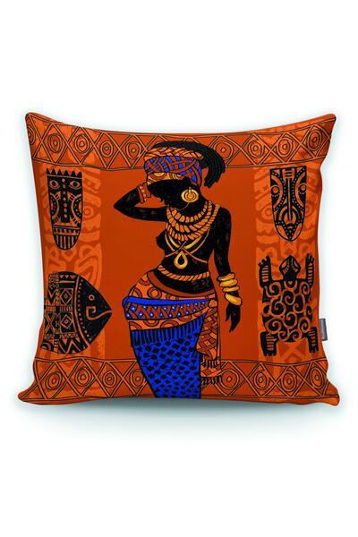 Realhomes Black Women's Animal Motif Pillow and Throw Pillow Cover with Ethni...