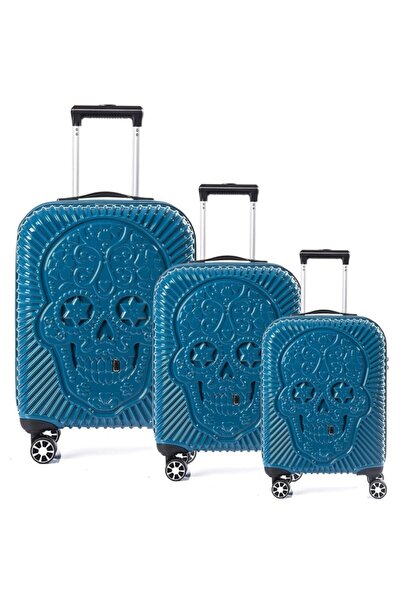 ÇÇS 5186 Parlak Polıkarbon 3'lü Valiz Seti