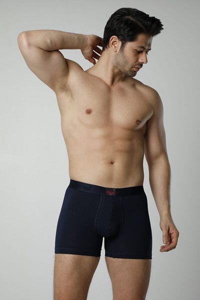Hmd Ανδρικό Navy Blue Cotton Lycra Boxer Σετ 6 τεμαχίων