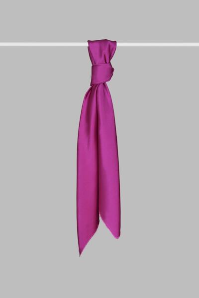 ARMANDA Women's Pink Satin Silk Scarf
