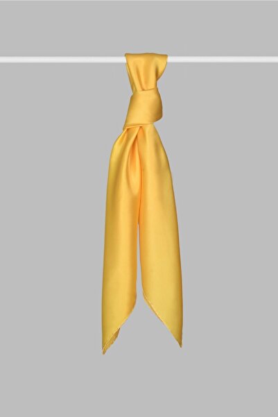 ARMANDA Women's Dark Yellow Satin Silk Scarf