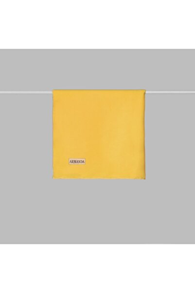 ARMANDA Women's Dark Yellow Satin Silk Scarf