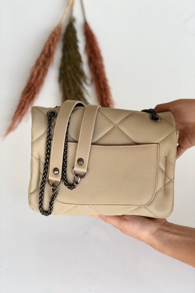 Bagzone Women's Mink Quilted Chain Strap Shoulder Bag