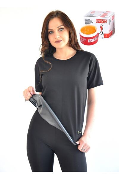 lovebox Ženska crna majica kratkih rukava sa unutrašnjim polimernim premazom ...