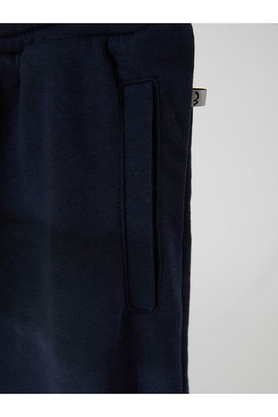 Ltb Men's Navy Blue Knitted Midi Shorts 0122087611609140000