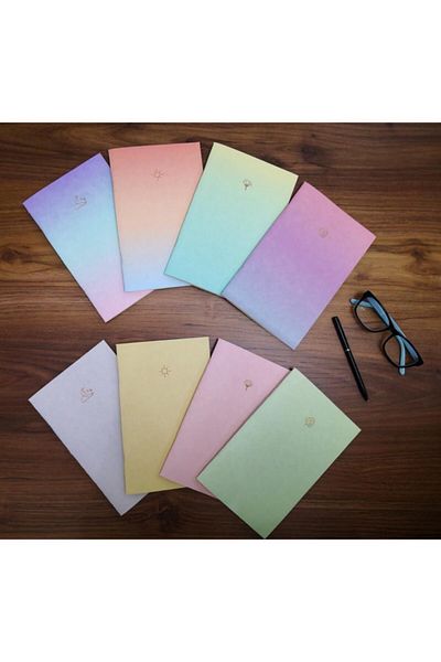 AKILLICA 8 Notebook Set Soft Pastel Notebook