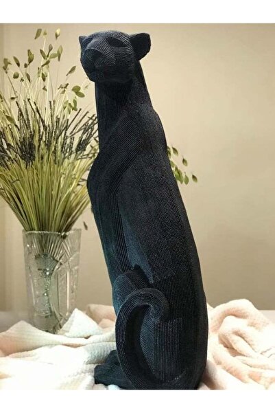 saksı deposu Siyah Büyük Panter Heykeli