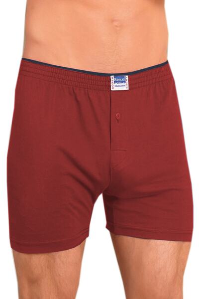 Berrak Men's Claret Red 12 Pack Buttoned Boxers ELF568BER109912