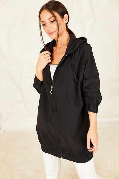 armonika Regenjacke - Schwarz - Zweireihig