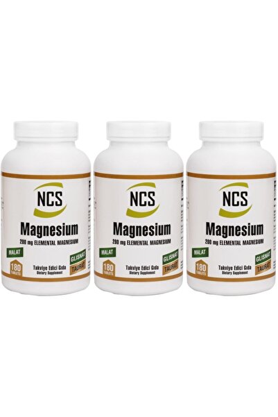 NCS Magnesium (magnezyum) Malat Glisinat Taurat 180 Tablet X 3 Kutu