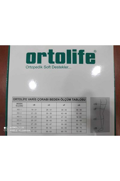 ORTOLİFE Pantyhose Compression Socks Open Toe
