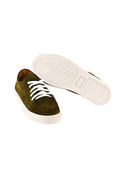 Moosefield Women's Green Genuine Leather Sneakers