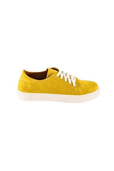 Moosefield Tenis galben de damă din piele naturală
