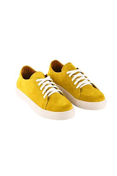Moosefield Kadın Sarı Hakiki Deri Sneaker