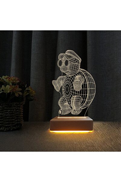 Vipyol 3d Doğum Günü Hediyesi Kaplumbağa Çocuk Odası Gece Lambası