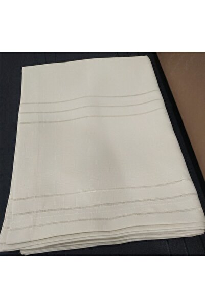 ZeynoÇeyiz مفرش طاولة كولبر كيرفري رياضي مخطط - بيج 160x220