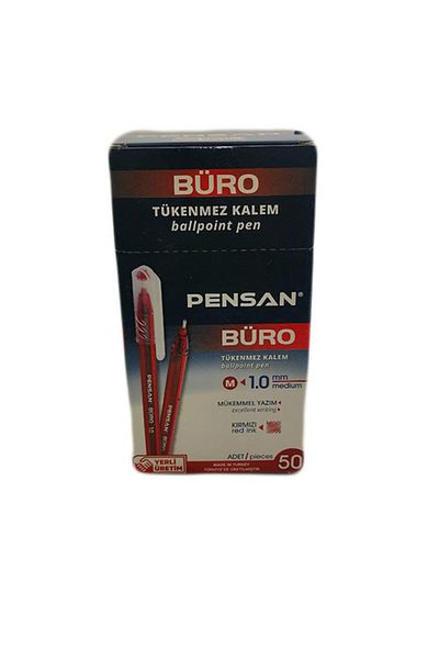 Pensan Office Ballpoint Pen 1*50 1.0mm Red