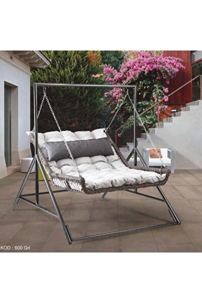 Capri Swing Cunda Çiftli Rattan Bahçe Balkon Salıncağı
