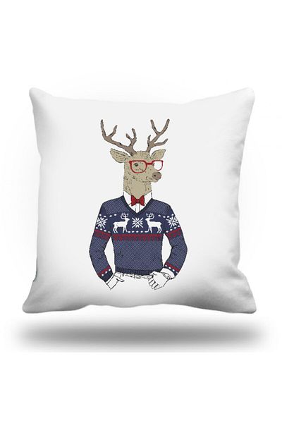 KIRLENTİM Winter Group Digital Printed Decorative Throw Pillow Cover