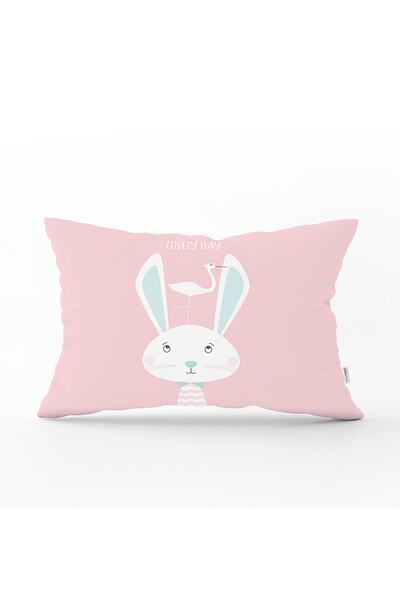 Realhomes Față de pernă dreptunghiulară cu model pentru baby shower cu dungi ...