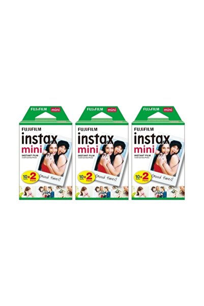 Fujifilm Instax Mini 7-8-9-25-70-90 Için 20'li Film 3'lü Paket 60 Poz
