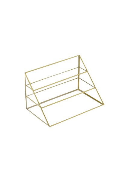 Ahşap Fikir صندوق زجاجي لمواد المكياج من Zen Gold Organizer