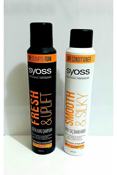 Syoss Fresh & Uplift Köpük Kuru Şampuan 200 Ml + Smooth & Silky Sprey Saç Bak...