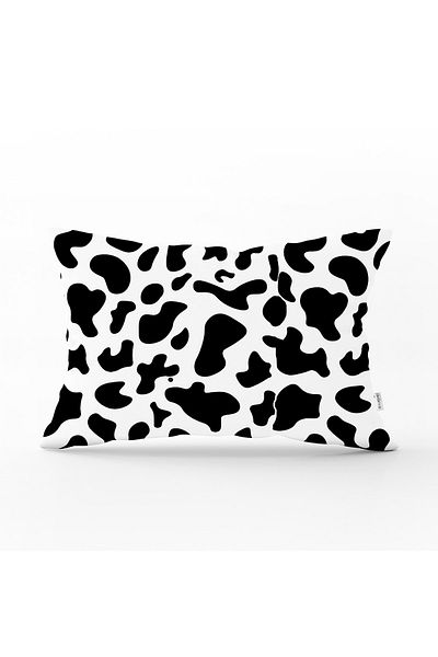 Realhomes Zebra Post Patterned Digital Printed Rectangular Throw Pillow Cover